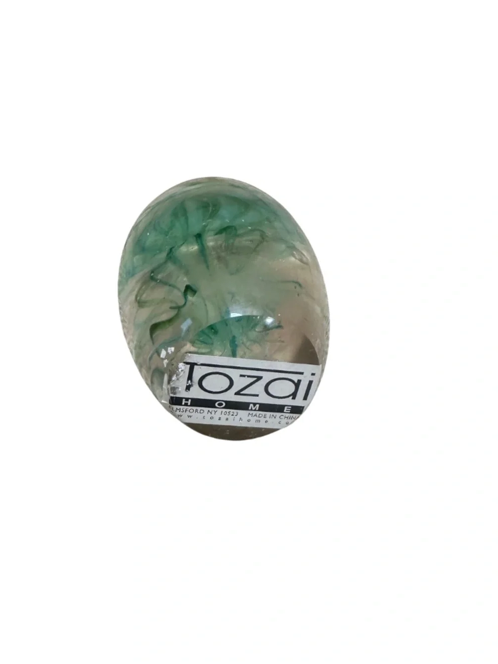 NEW Two's Company Tozai Green Jellyfish Glass Paperweight